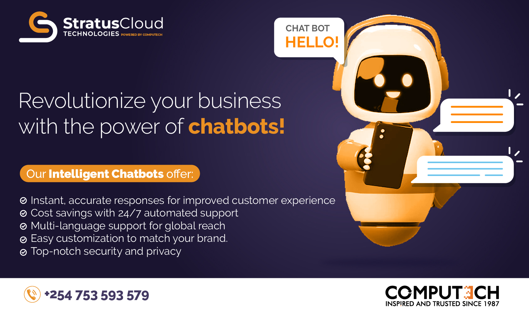 Figure 1: Best Chatbot Solution Provider in Kenya, Uganda, Tanzania, Rwanda and Zambia